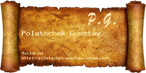 Polatschek Gusztáv névjegykártya